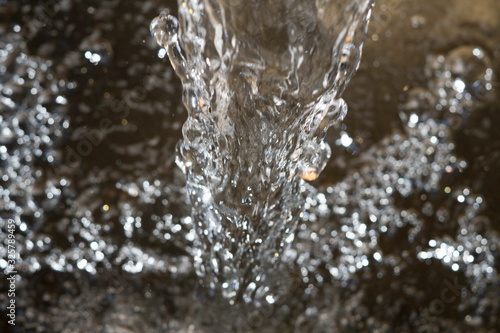 Water Splash Air bubbles in the water background Abstract