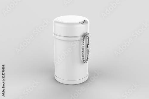 Container Cup For Branding, 3d render illustration.