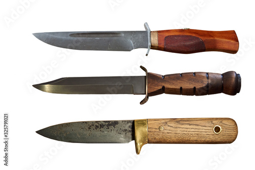  Hunting knife of Damascus steel.