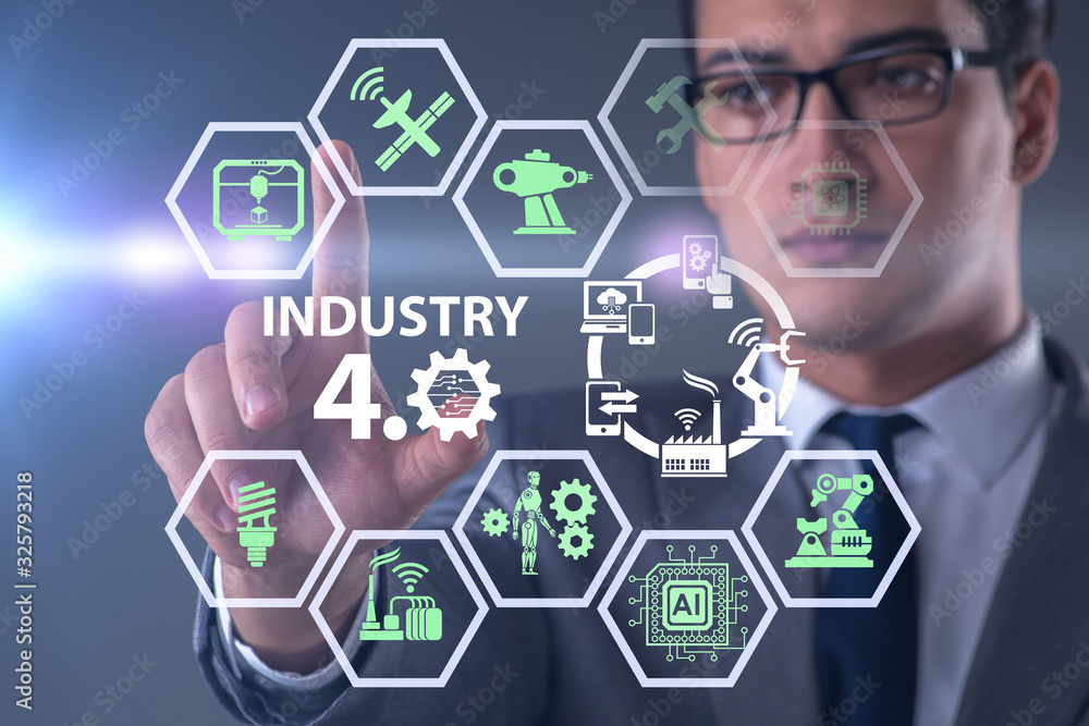 Modern industry 4.0 technical automation concept Modern industry 4.0 technical automation concept