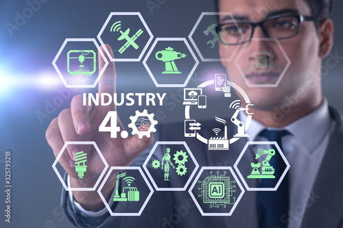 Modern industry 4.0 technical automation concept