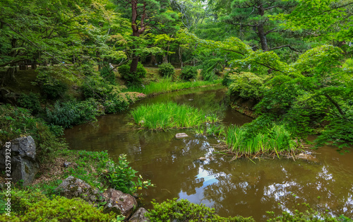 Kasuga taishashinen Manyo Botanical Gardens in Nara park during summer time