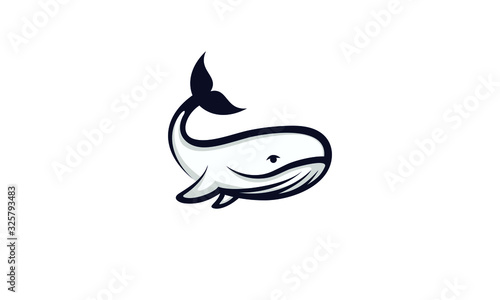Creative whale logo symbol vector illustration