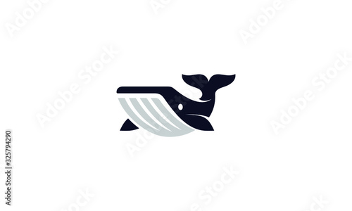 Creative whale logo symbol vector illustration