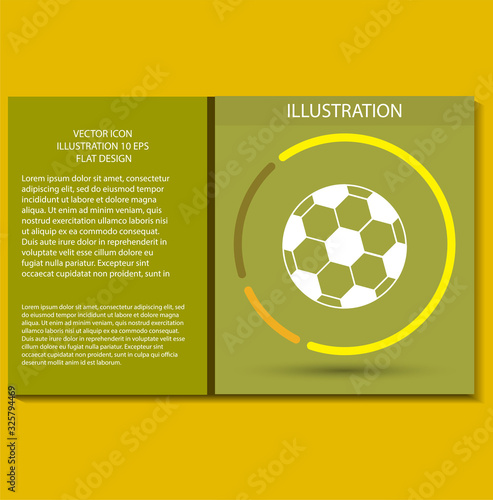 Soccer ball vector icon , lorem ipsum Flat design