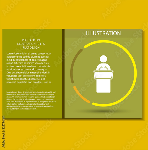Settings vector icon , lorem ipsum Flat design