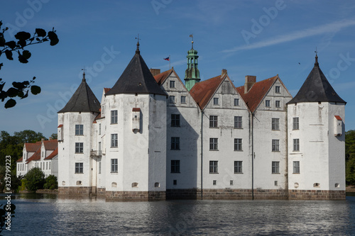beautiful water castle in Glücksburg