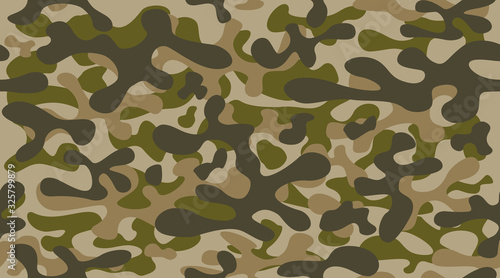 Pattern abstract military or hunting camouflage background. Brown, green color. Vector illustration. repeated seamless