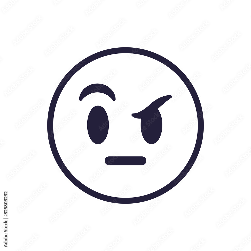 Confused emoji face flat style icon vector design Confused emoji face flat style icon vector design