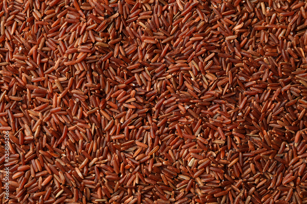Brown rice texture background, close up and macro Brown rice texture background, close up and macro