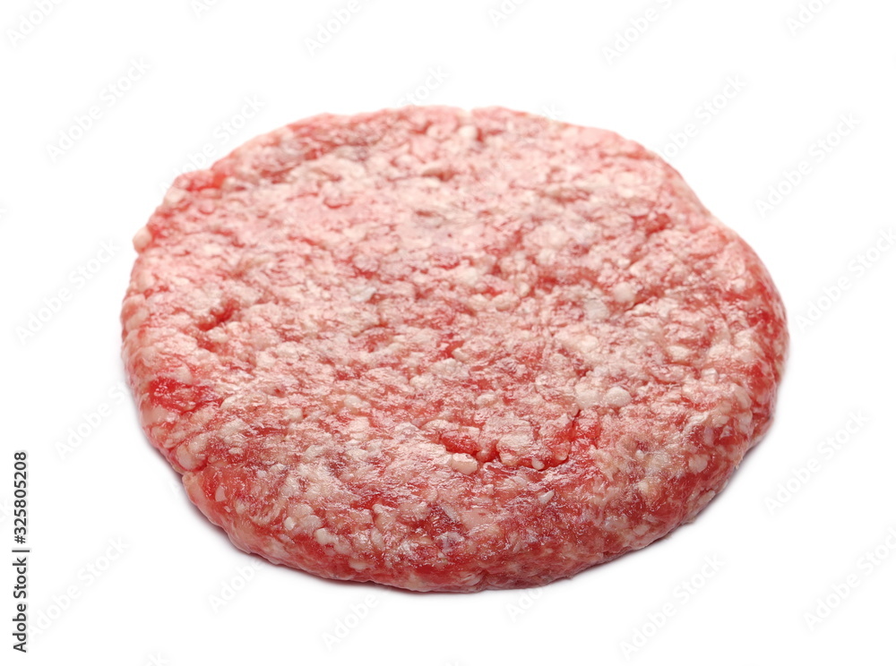 Raw minced pig meat isolated on white background Raw minced pig meat isolated on white background