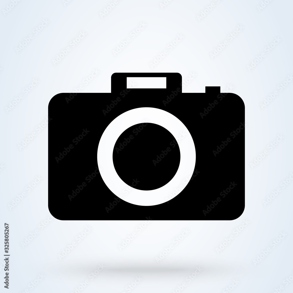 photography digital camera icon. modern photographic symbol.