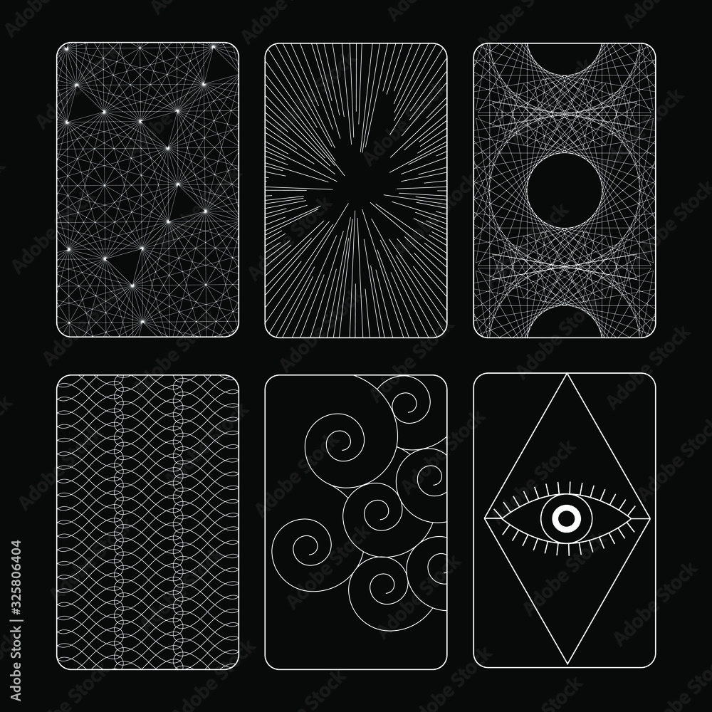 The design of the back of playing cards for decoration.