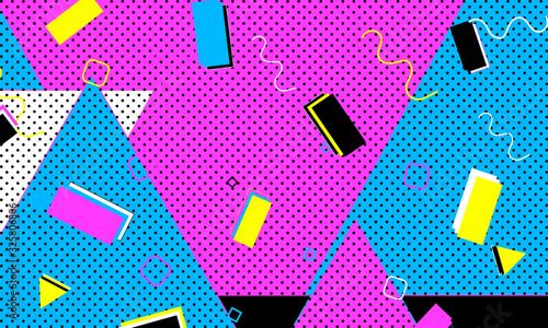 Deep Pink Composition. Grunge Fashion. Pop Art.