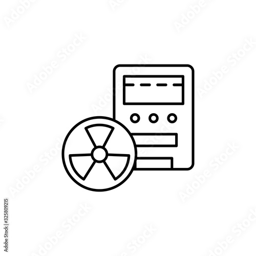 Radiation symbol, dosimeter icon. Simple line, outline vector elements of nuclear energy icons for ui and ux, website or mobile application