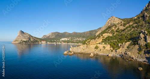 Rocks and sea landscape in Crimea