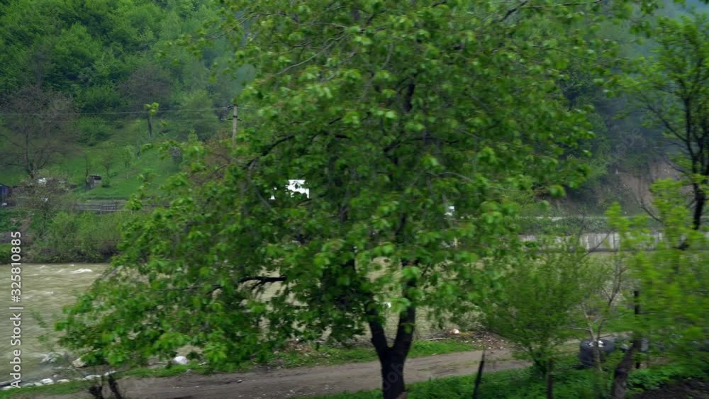 view from the window of a retro train wagon slow motion, Old steam locomotive in Romania, Steam narrow gauge train, Steam train chugging through the countryside, narrow-gauge railway view from the window of a retro train wagon slow motion, Old steam locomotive in Romania, Steam narrow gauge train, Steam train chugging through the countryside, narrow-gauge railway