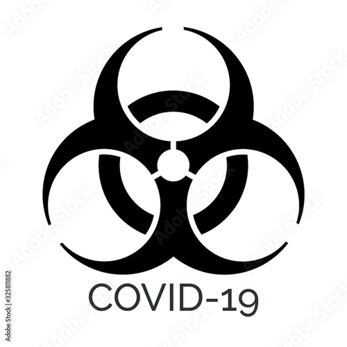 Coronavirus Covid-19 Biohazard warning symbol