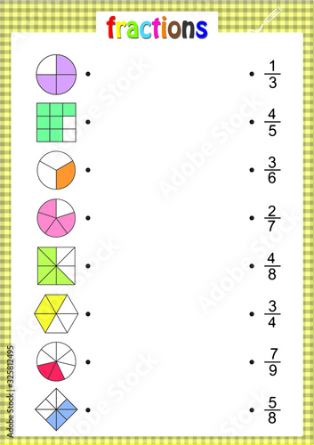 mathematics and geometry,  Simplifying Fractions on white background vector illustration, Fraction Calculator