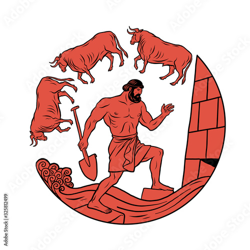 Clean the Augean stables in a single day. 12 Labours of Hercules Heracles