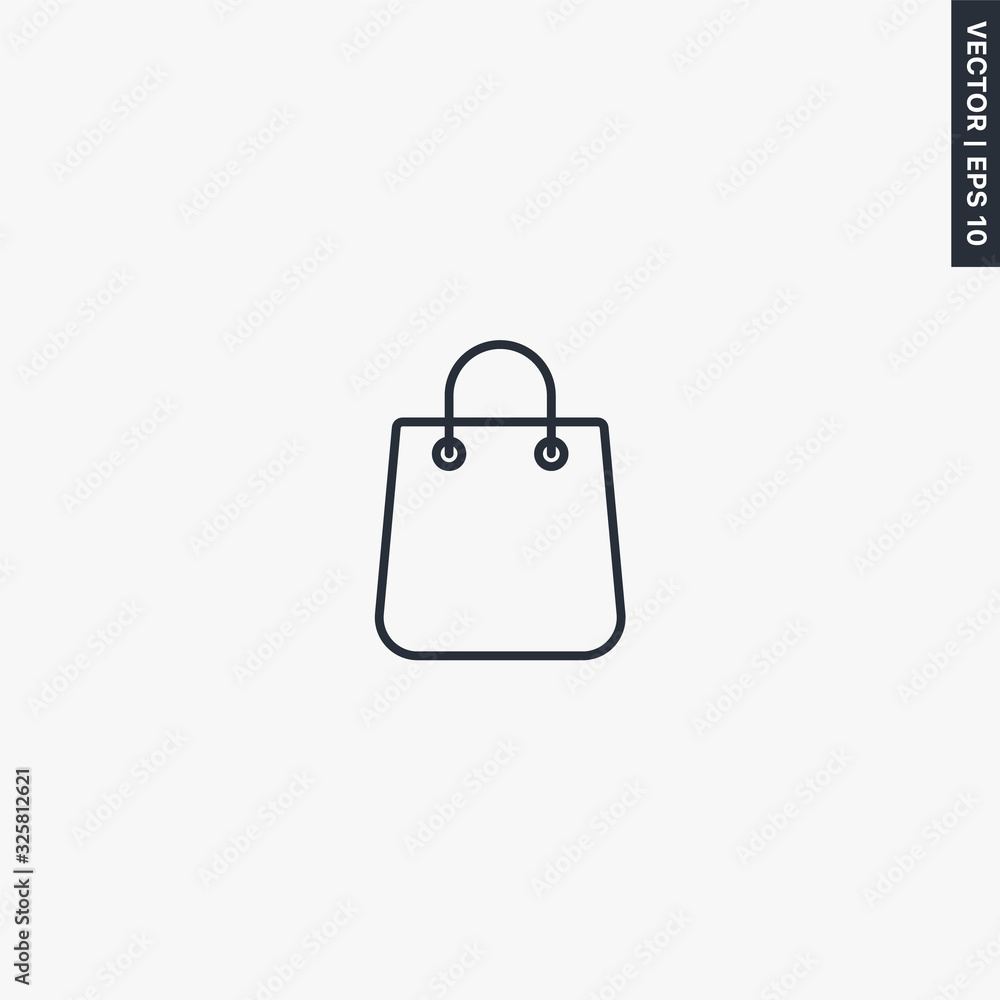 Bag, linear style sign for mobile concept and web design Bag, linear style sign for mobile concept and web design