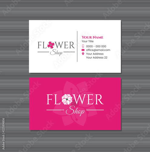 Flower Shop Business Card with Logo