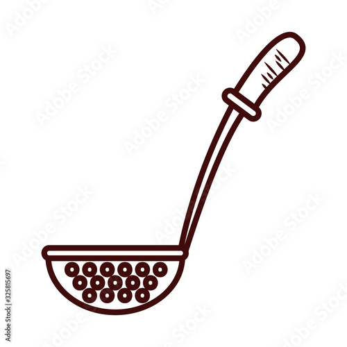 Isolated ladle line style icon vector design