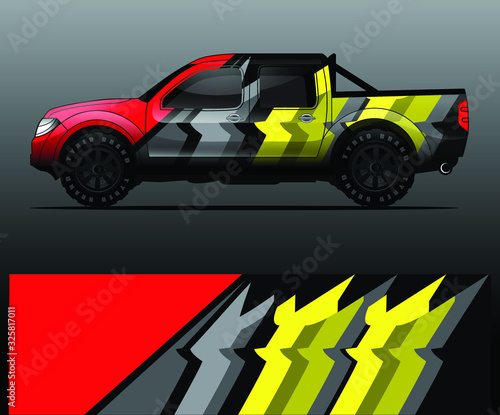 truck decal graphic wrap vector  abstract background