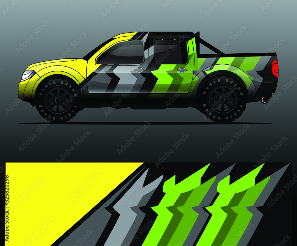 truck decal graphic wrap vector, abstract background