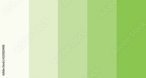 Green color palette vector illustration