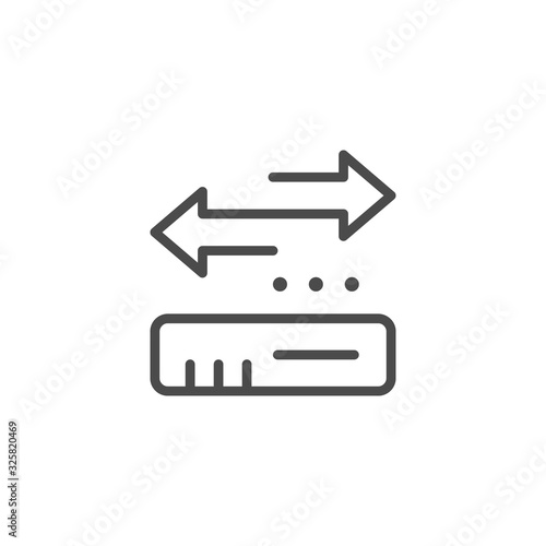 Data backup line outline icon
