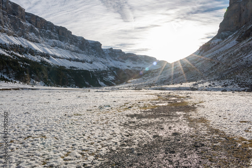 Sunset in Snowy Landscape