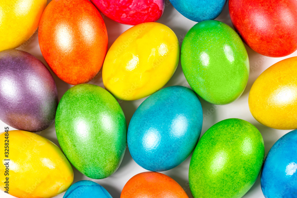 Multi colored easter eggs. Multi colored easter eggs.