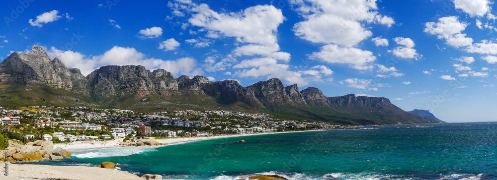 Twelve Apostles and the beautiful beach and town of Camps Bay