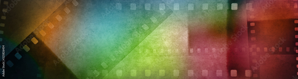 Fototapeta premium Colorful film strip frames background