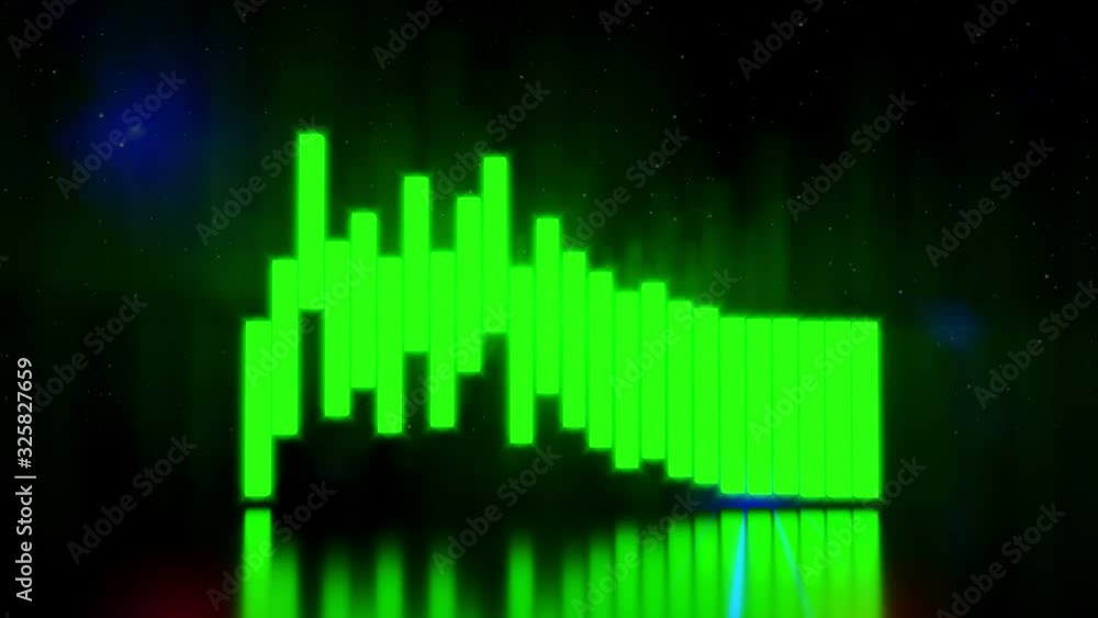 3D render of a sound spectrum of a musical scale 3D render of a sound spectrum of a musical scale