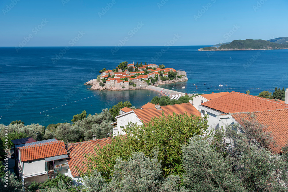View Of Sveti Stefan Sea Islet (Montenegro)