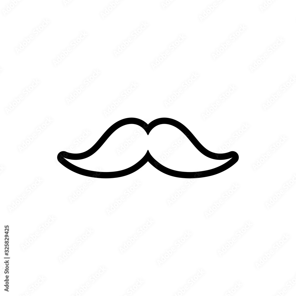 barber shop mustache line style icon barber shop mustache line style icon