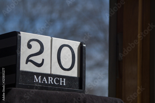 First Day of Spring Block Calendar 2020