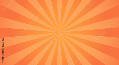 Sunburst light background with sun orange ray.