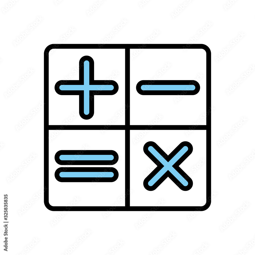 Isolated calculator buttons line and fill style icon vector design Isolated calculator buttons line and fill style icon vector design