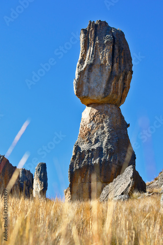 Rock formations in huayllay photo