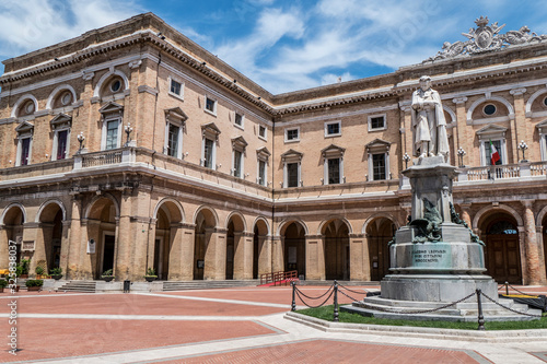Giacomo Leopardi Square in the historical center of Recanati