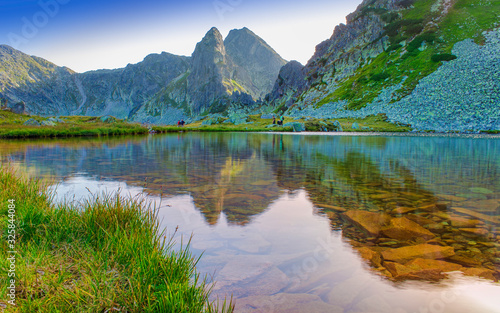 mountain lake in Retezat National Park, Romania. photo