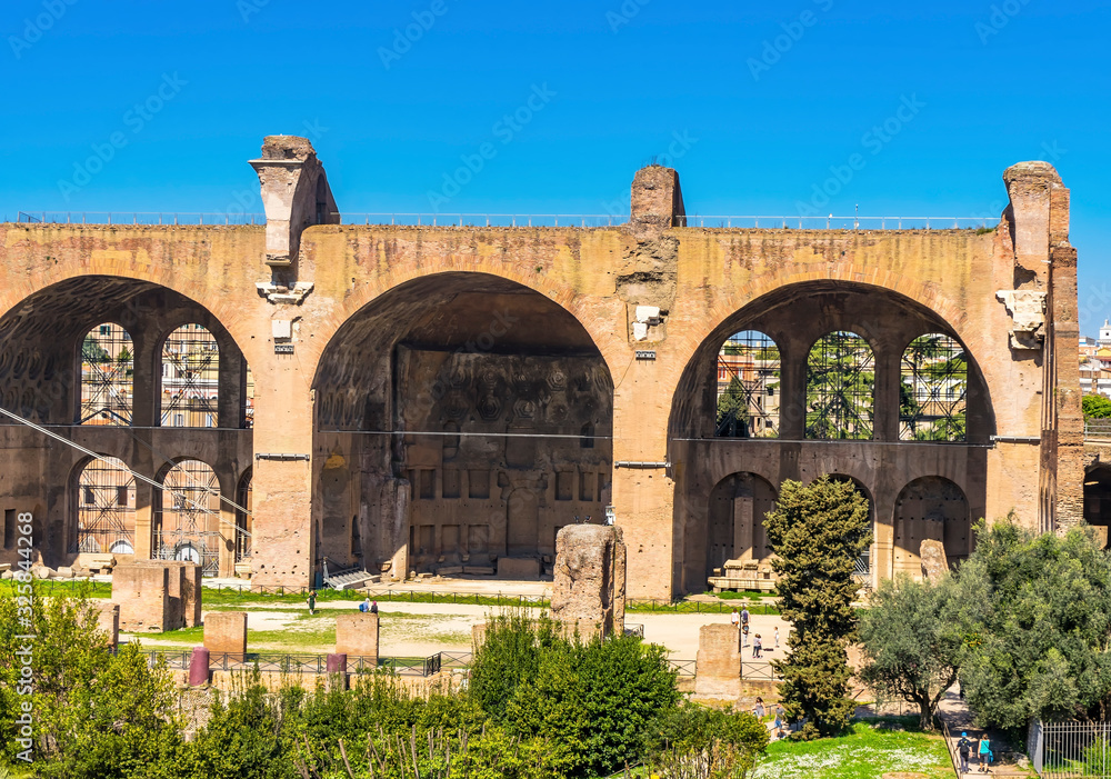 Ancient Forum Basilica Constantine Rome Italy