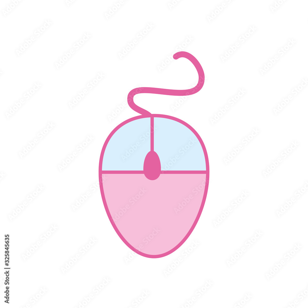 Digital mouse neon line and fill style icon vector design Digital mouse neon line and fill style icon vector design