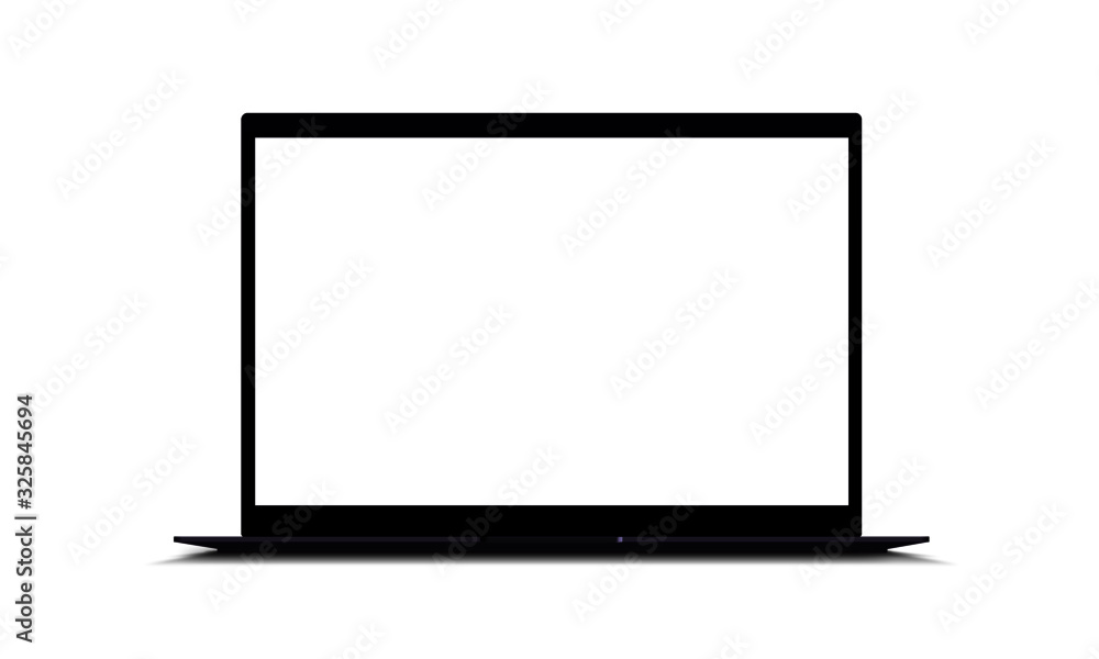 Modern laptop mockup front view, isolated .Vector illustration Modern laptop mockup front view, isolated .Vector illustration