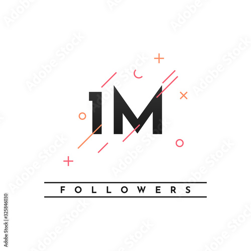 1m Followers Celebration Template Design