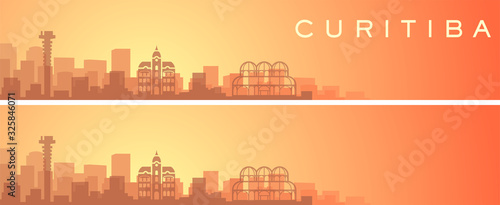 Curitiba Beautiful Skyline Scenery Banner photo