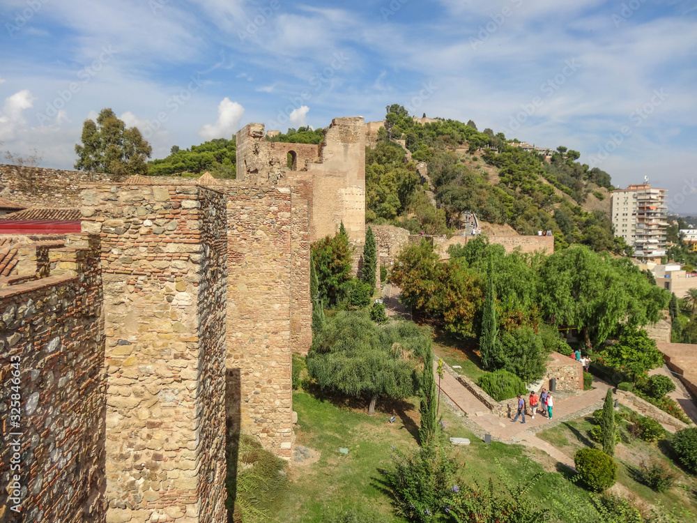 Malaga Spanien Burg Gibralfaro